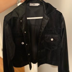 Velvet cropped jacket